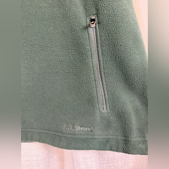 L.L. Bean Men’s Polartec Fleece Vest XXL Regular Green Full Zip Outdoor - Picture 3 of 11